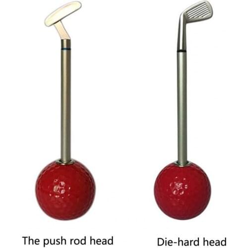 Golf Pen Vibrant Color Indeformable Golf Accessoires Desktop Ornaments Golf Ball Pen Holder with Clock for Home Deacoration