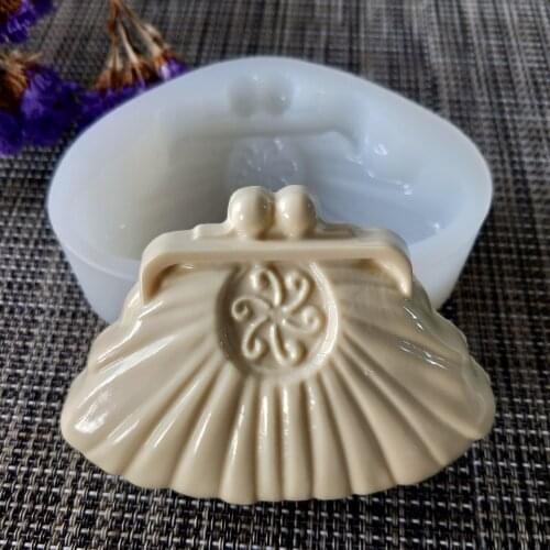 QT0165 PRZY Silicone Mold Wallet Handbag Soap Mould Handmade Soap Making Molds Candle Silicone Mold Resin Clay Moulds