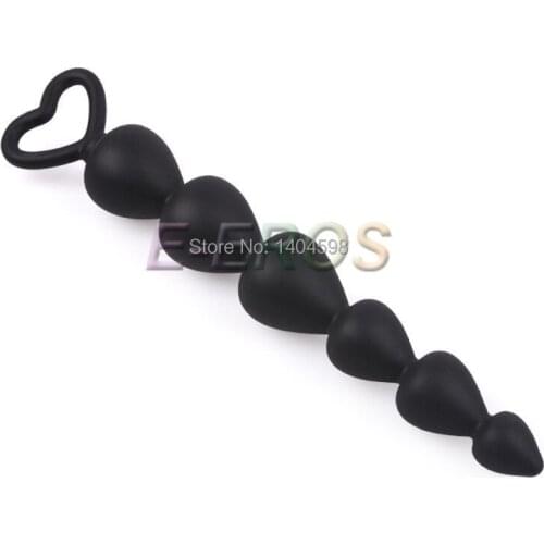 ORISSI Silicone Sex Products Anal Plug Beads Clitoris Stimulator Butt Plugs Soft Black Anal Sex Toys Sex Products Anal Beads