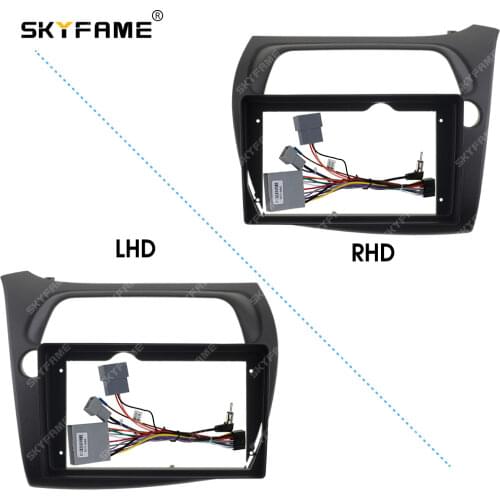 SKYFAME Car Frame Fascia Cable For HONDA Civic Hatchback 2006-2012 Android Big Screen Dask Kit Fascia Frame