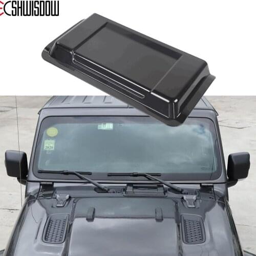 1Pcs Black ABS Plastic Car Cowl Heater Air Vent Hood Scoop For Jeep Wrangler JL 2018-2019 Car Accessories