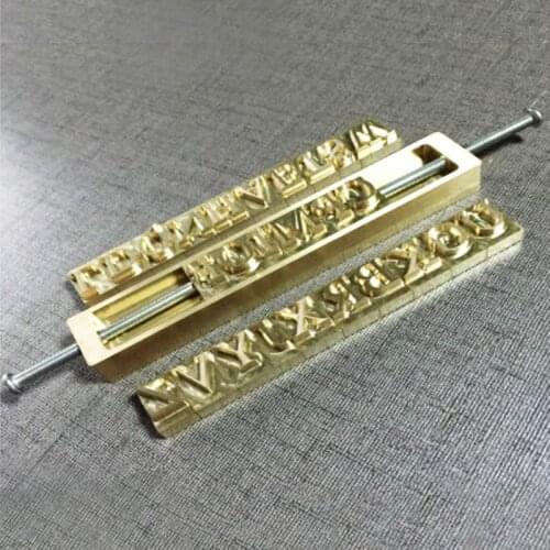 Threaded T Type slot Movable Type Printing Brass Mold Number,Alphabet,Symbol Character for Hot stamping Paper leather craft