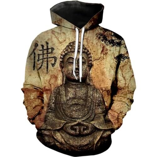 CLOOCL Buddha Statue Man 3D Print Fashion Funny Sweatshirt Hoodies Men Women Casual Streetwear Tops Z279