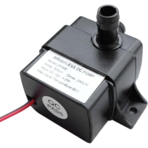 Ultra-quiet DC 12V 4.2W 240L/H Flow Rate Waterproof Brushless Pump Mini Submersible Water Pump QR30E