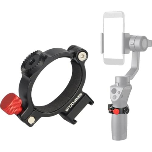 O-Ring Hot Shoe Adapter Clamp for DJI Osmo Mobile 3 2 Video Microphone LED Light with 1/4 Threads and Rosette Extension Mount