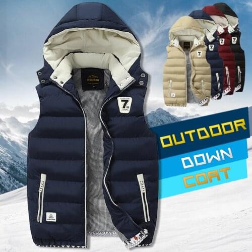 Winter Down Vest Men 2021 Casual Waistcoat Mens Sleeveless Jacket Plus Size 5XL Warm Mens Vest Overcoats