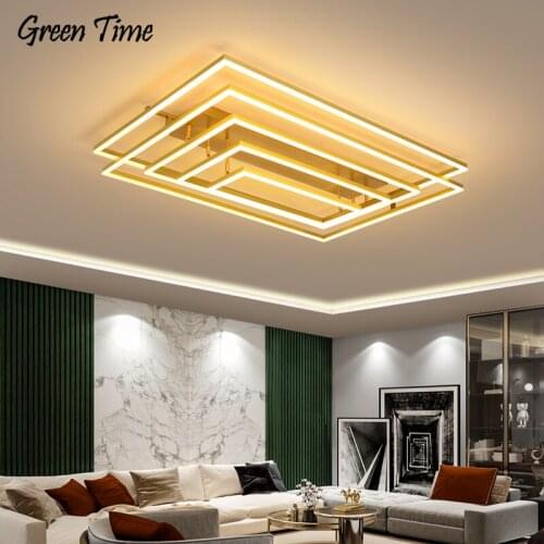 Gold&Black Modern Led Chandelier For Living room Bedroom Dining room Foyer Large Lamp Home Ceiling Chandelier Lamp Metal Fixture