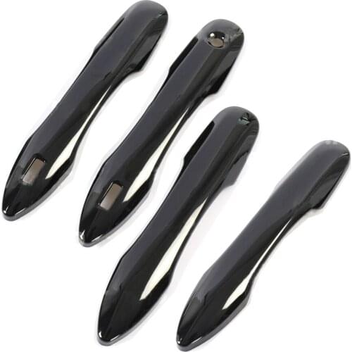 1 Set Smart Door Handle Covers Trims Bezels Decoration ABS Gloss Black Fit For Toyota Camry XV70 2018 2019