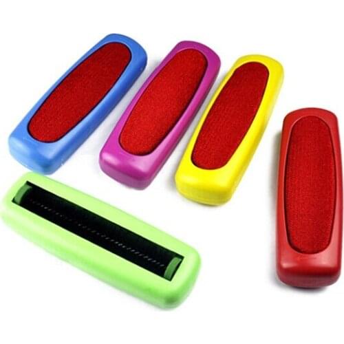 1PC Magic Dust Brush Pet Hair Remover Double Sides Anti-static Hair Brush Clothes Lint Sticking Roller OK 0152