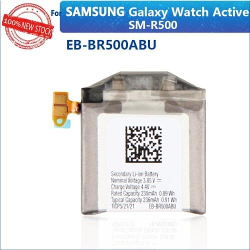 100% Original 230mAh EB-BR500ABU Battery for Samsung Galaxy Watch Active SM-R500 Authentic Replacement Watch Battery