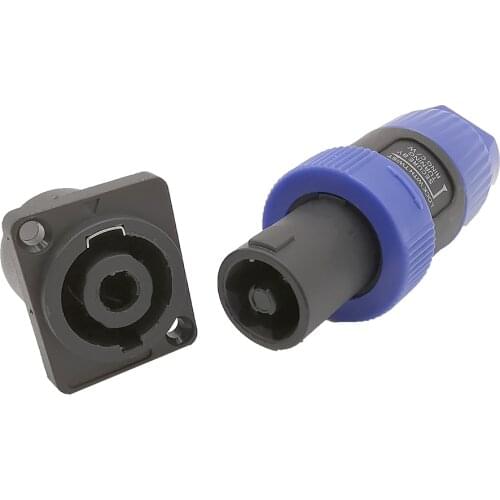 2Pcs 4Pin NL4FC Male Plug Twist Lock Speaker Audio Cable Connector 4Pole Speakon Female Jack Socket Audio Loudspeaker Connectors