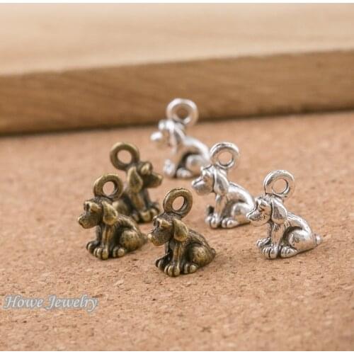 25pcs vintage lovely dogs charms Pendant diy earring fit bracelet D096