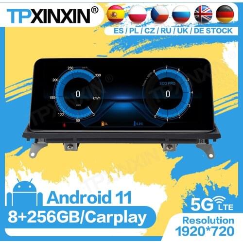 256G Wireless Carplay Radio Receiver Android 11 For BMW X5 X6 E70 71 2007 2008 2009 2010 Audio Stereo GPS Video Player Head Unit