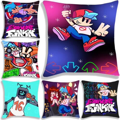 3D Print Friday Night Funkin Pillowcase Decor Pillow Case Cushion Cover Throw Sofa Pillow Case Home Zipper 45*45cm Pillowcover