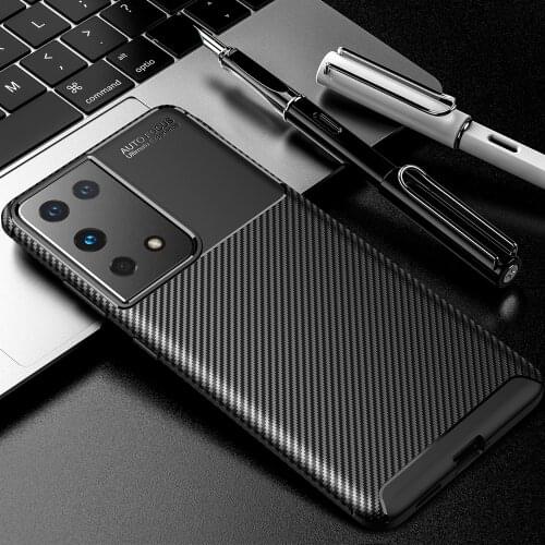 S30 Carbon Fiber Case For Samsung Galaxy S30 Ultra Case Luxury Soft TPU Slim Silicone Cover for Samsung Galaxy S21 Plus Fundas