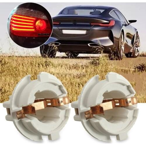 2PCS Rear Tail Light Lamp Bulb Base Adapter Socket Holder For BMW 7 Series X5 E53 E70 E65 X3 E83 Cars Accessories