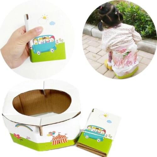 Kids Potty Emergency Folding Urinal Paper Toilet Portable Seat Travel