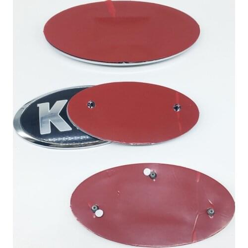 For KIA K2 K3 KX3 K4 K5 Cerato Auto Grille Front Rear Trunk Tailgate Emblem ABS Alloy Chrome Sticker Exterior Modification