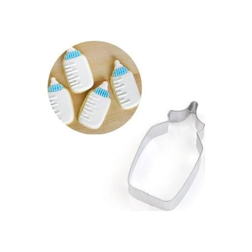 1pc Baby Bottles Shape Cookie Stencils Pancake Biscuit Cookie Cutter Tools Baking Pastry Modelling Tools Stainless Steel