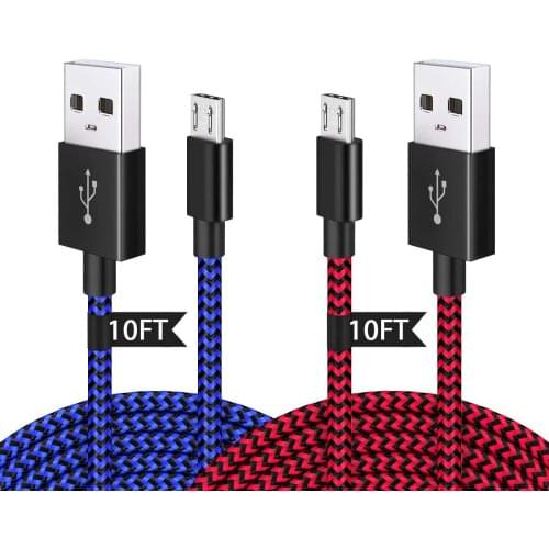 3m Micro USB Cable for PS4 and Xbox One Controller Charger Charging Cable 2.0 High Speed Data Sync Cord for Type-c Phone Charger
