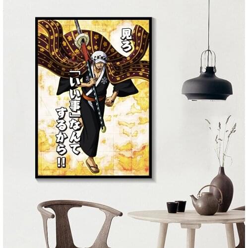 HD Printed Law Wano Canvas Paintings Japan Anime Pictures Wall Art Modular One PIece Poster Modern Home Decor Bedside Background