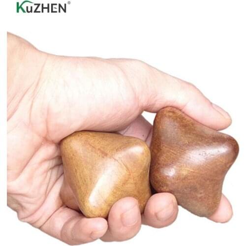 2Pc Acupressure Active Scraping Clear The Lymphatic Drainage Fragrant Wood Hexagonal Acupuncture Massage Ball Massager