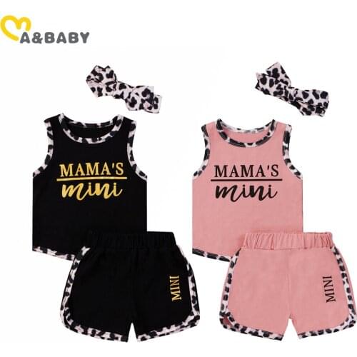 Ma&Baby 0-24M Summer Toddler Infant Baby Girl Clothing Set Casual Newborn Outfits Mamas Mini Vest Shorts Leopard tracksuit