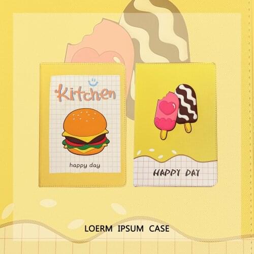 For 10.2 10.5 inch 3D Table Case For iPad 7.9 inch Cartoon PU Leather Soft Case For Apple iPad Mini 1-5 Protective Stand Cover