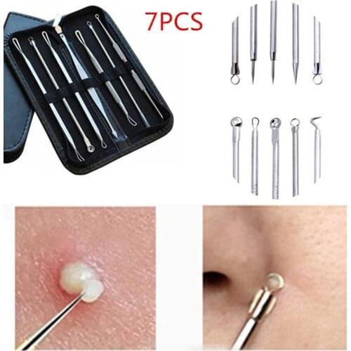 Stainless Steel Blackhead Remover Tool Kit Extractor Pimple Blemish Spot Needles Acne Remover Face Skin Care Beauty Tool 1 set