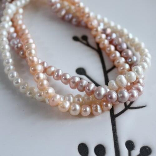 Natural freshwater pearl oval loose beads diy materials bracelet necklace earrings making jewelry craft findings handmade