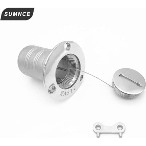 Marine Boat Hardware Deck Filler AISI 316 Stainless Steel Waste Filler 1-1/2 and 2 inch