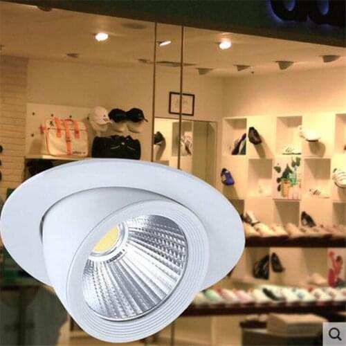 Wholesales High Power 15W 25W 50W COB LED Downlight Rotate 360 degrees AC90-260V LED Recessed Ceiling Lamp 10pcs/lot