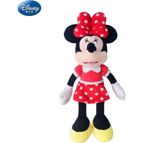 Disney Genuine Mickey Mouse and Minnie Mouse Plush Dolls Cartoon Figure Toys Stuffed Dolls Kids Girl Christmas Birthday Gift