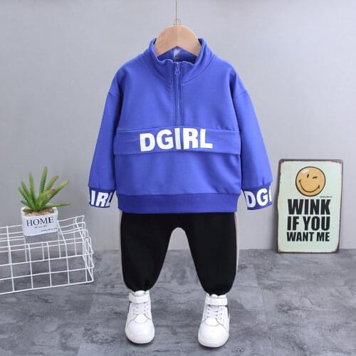 Autumn Children Boy Sport Clothes Baby Long Sleeve T-Shirt Pants 2pcs GIRLS Kids Clothing Sets Toddler Tracksuits 1 2 3 4 YEARS
