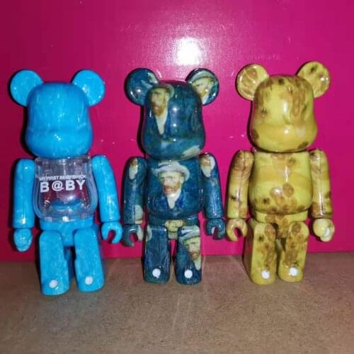 Bearbrick 100% Van Gogh Sunflower Bearbrickly Street Art Collectable Action Figures Decoration