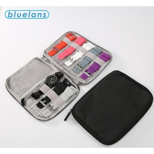 Portable Travel Watch Strap Organizer Watchband Holder Storage Bag Zipper Pouch Watch Travel Case Gray Black Colors HOT