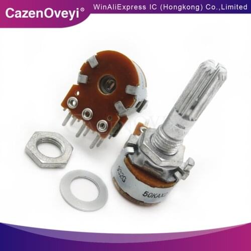 1pcs/lot Promotion Japan For ALPS 16 type double volume potentiometer A50K A100K 25MM flowers Alps In Stock