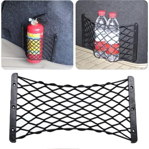 Car Trunk Net Storage Bag Fire Extinguisher Network Luggage Bottle Umbrella Drink Holder Pocket Elastic Pouch Organizer