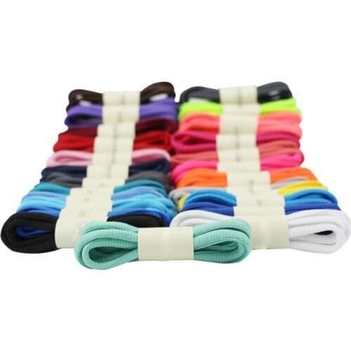 130CM 1Pair High Quality Polyester Fashion Sports Casual Shoe Lace Solid Flat Shoelace Cordones Zapatilla 14Colors