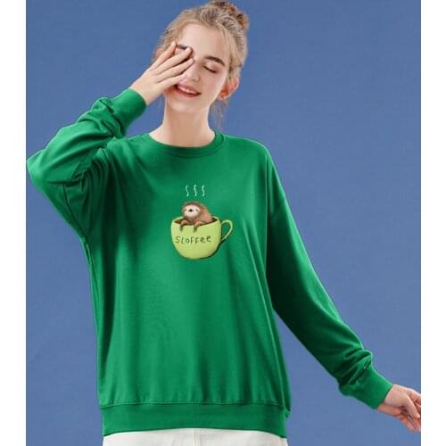 Crew Neck Swearshirt Vintage Green Full Sleeve Oversized Hoodies Women Mens Graphic Sweatshirts Hipbop Unisex Pullover Tops