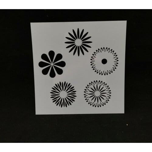 13*13 Flower Layering Stencils for Diy scrapbook/photo album Decorative Embossing coloring,painting stencil,home decor