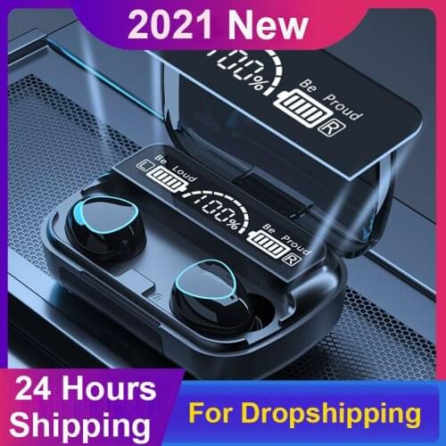 New TWS Wireless Headphones Bluetooth Earphone Phone Charge Box 9D Stereo Ear buds For IOS Samsung Oppo Vivo Realme Android