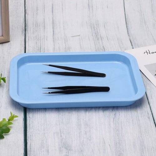 Oral Care Blue Plastic Square Dish Environmental Convenient Useful Popular Dental Tray Dentist Materials Plates Dental Accessory