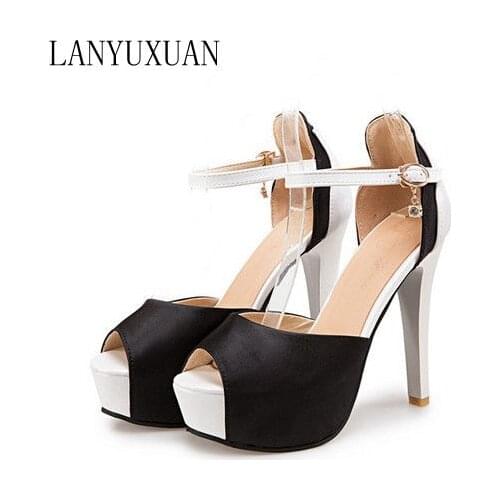 2017 Hot Sale New Big Size 32- 48 Sandals Summer Wedding bride shoes Ladies Fashion Sexy High Heel Shoes Party Dance Pumps T871