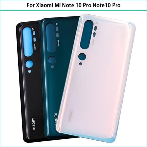 10Pcs For Xiaomi Mi Note 10 Pro Battery Back Cover Rear Door 3D Glass Panel CC9 Pro Back Cover Note10 Pro Housing Case Replace