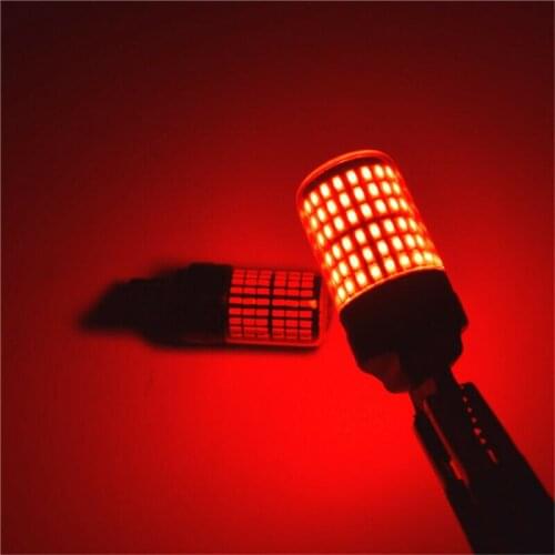 Strobe Light Bulb T20 7443 3014 144SMD Tail 2Pcs Brake Canbus DC 12v-24v Flash LED Brand New