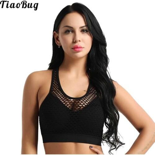 2021 Fashion Women Netted Yoga Top Extra Support Sports Bra With Removable Pads Racerback Fitness Running Swimming Vest