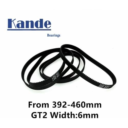 3D Printer Parts GT2 6mm Closed Loop Rubber Timing Belt 392 396 400 406 410 420 426 430 436 440 444 450 454 460mm 2GT 1pcs