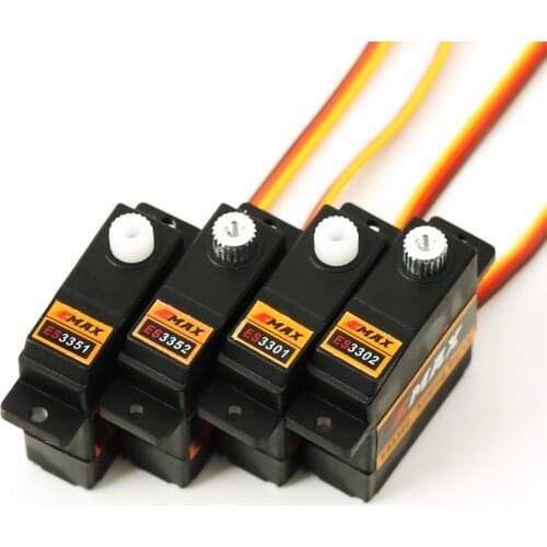 4pcs/lot EMAX ES3301 ES3302 ES3351 ES3352 9mm Micro Digital Analog Servo for RC Glider
