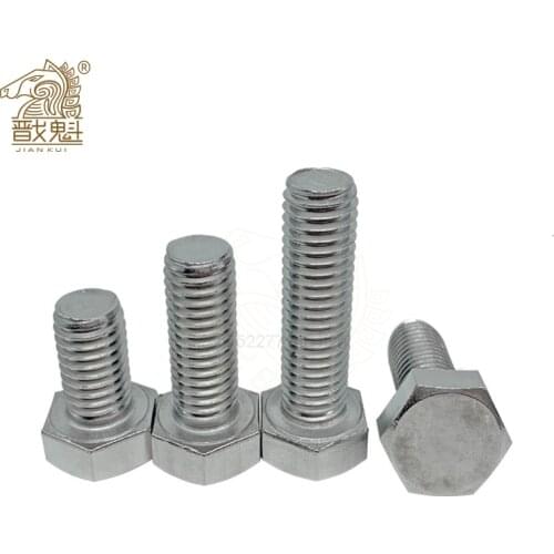 5/20pcs External Hex Hexagon Head Screws with Full Thread M4 M5 M6 M8 304 Stainless Steel Hexagon Head Bolt DIN933
